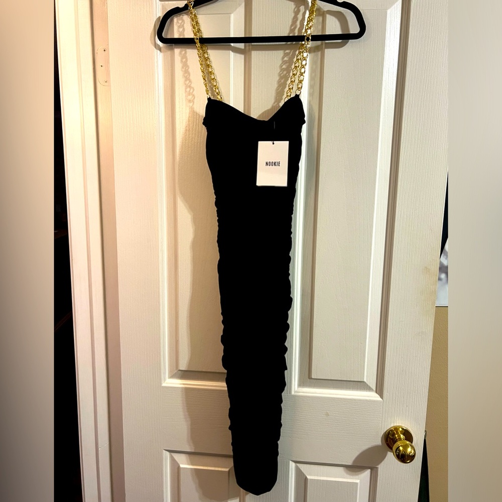NOOKIE tight black midi dress